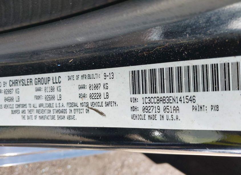 Photo 9 of 2014 Chrysler 200 LX (VIN 1C3CCBAB3EN141546)