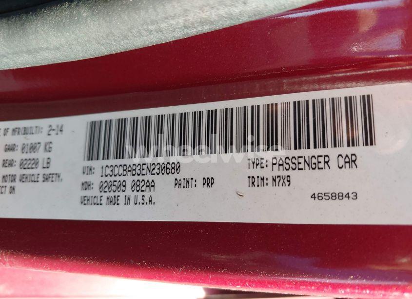 Photo 9 of 2014 Chrysler 200 LX (VIN 1C3CCBAB3EN230680)