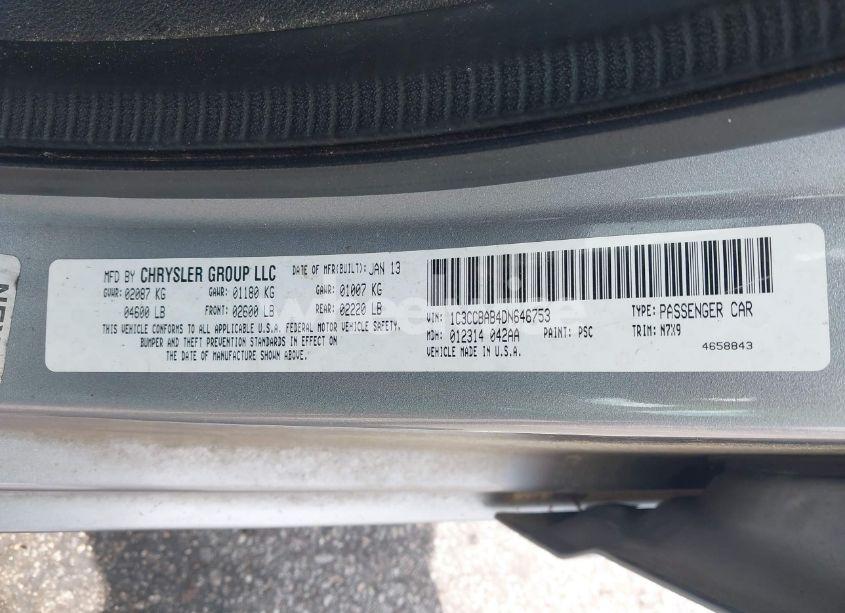 Photo 9 of 2013 Chrysler 200 LX (VIN 1C3CCBAB4DN646753)