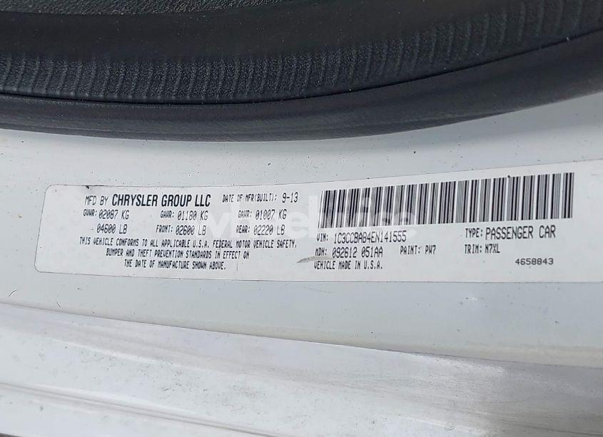 Photo 9 of 2014 Chrysler 200 LX (VIN 1C3CCBAB4EN141555)