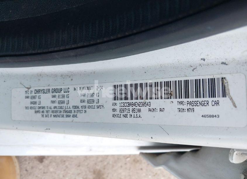 Photo 9 of 2014 Chrysler 200 LX (VIN 1C3CCBAB4EN230543)