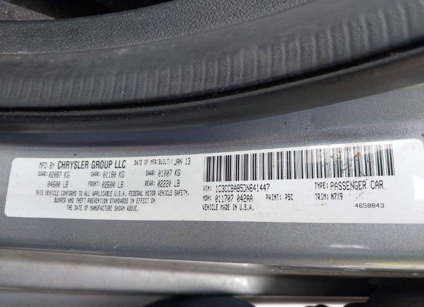 Photo 9 of 2013 Chrysler 200 LX (VIN 1C3CCBAB5DN641447)