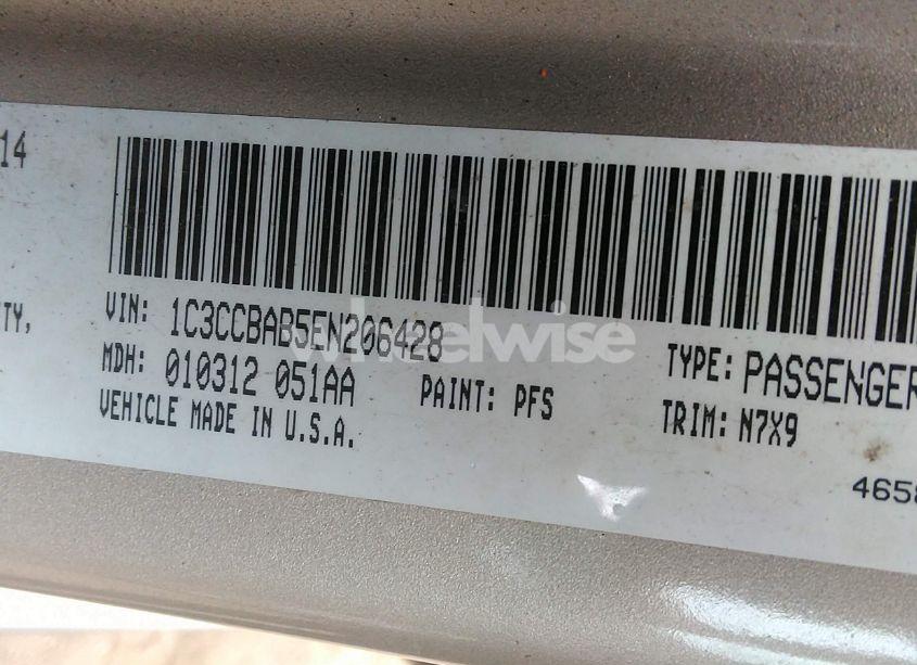 Photo 9 of 2014 Chrysler 200 LX (VIN 1C3CCBAB5EN206428)