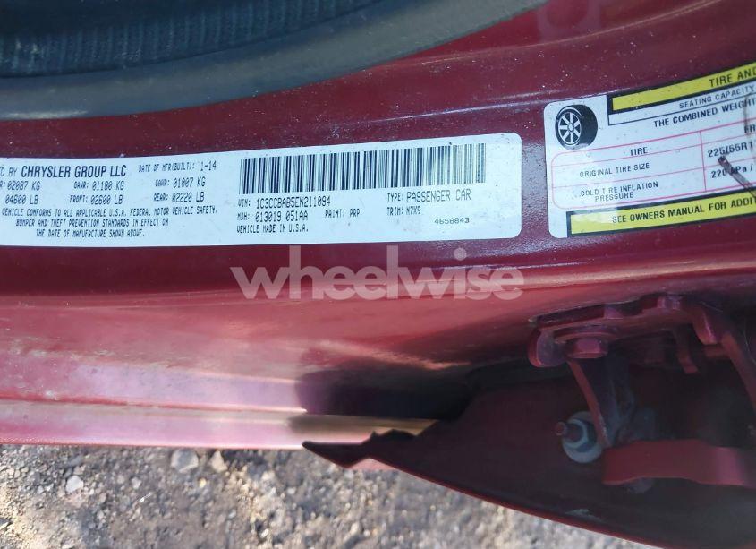 Photo 9 of 2014 Chrysler 200 LX (VIN 1C3CCBAB5EN211094)