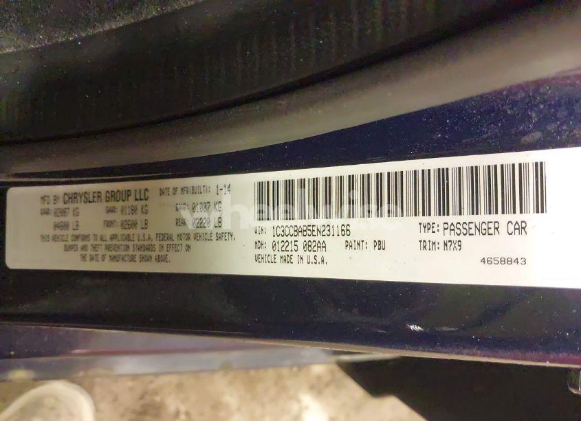 Photo 9 of 2014 Chrysler 200 LX (VIN 1C3CCBAB5EN231166)