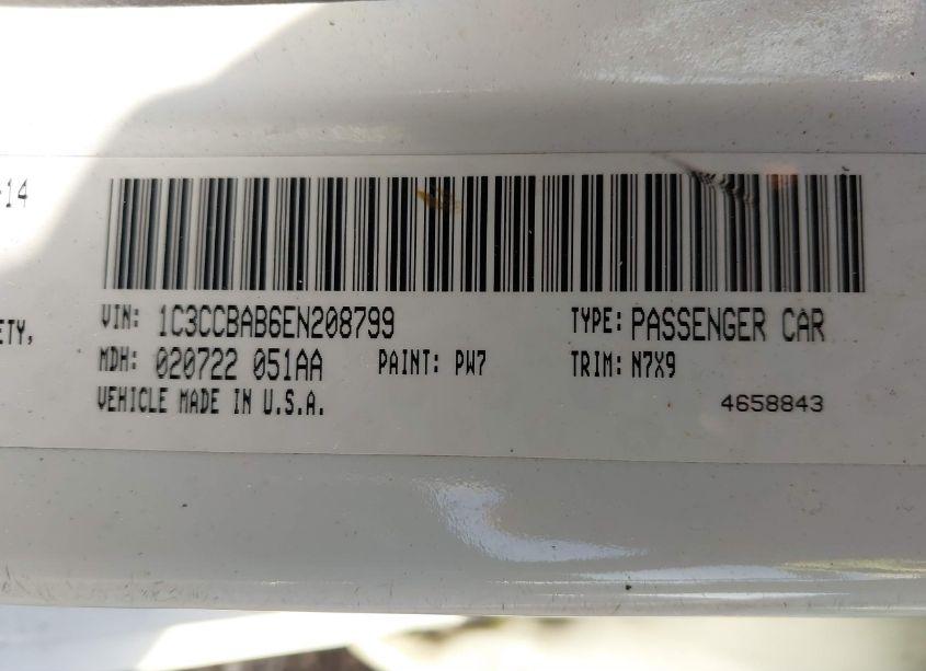 Photo 9 of 2014 Chrysler 200 LX (VIN 1C3CCBAB6EN208799)