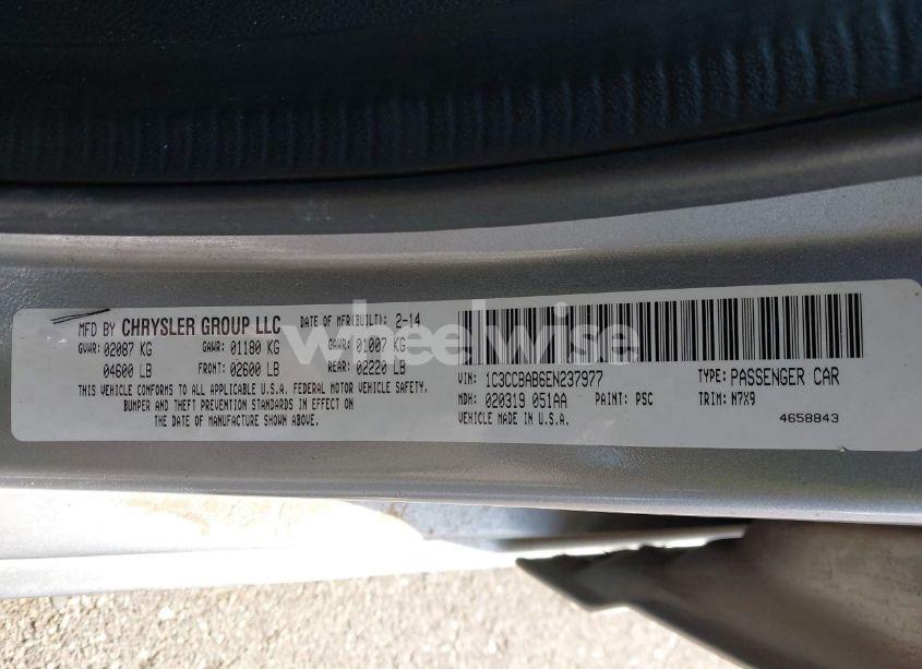 Photo 9 of 2014 Chrysler 200 LX (VIN 1C3CCBAB6EN237977)