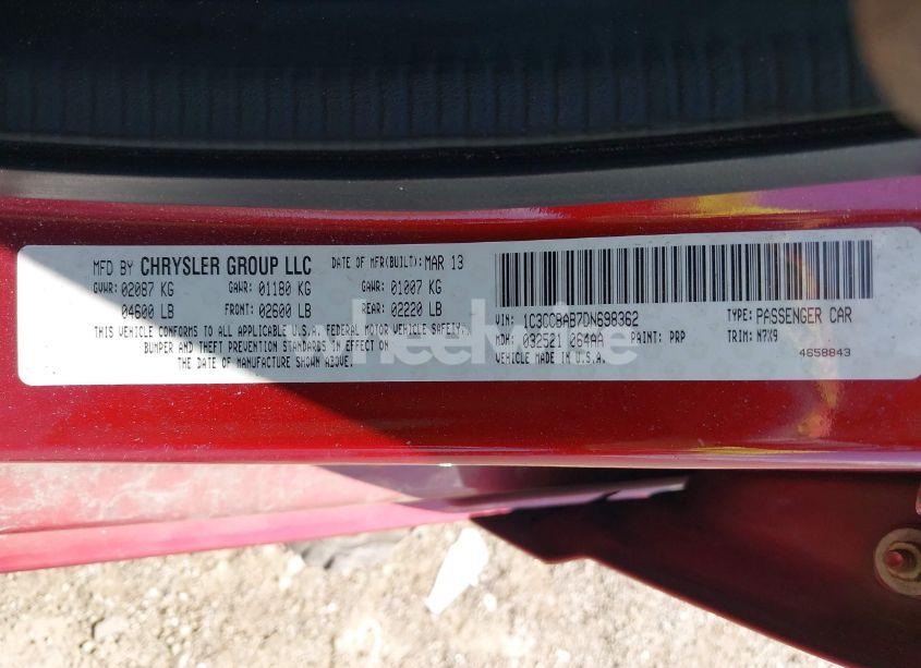 Photo 9 of 2013 Chrysler 200 LX (VIN 1C3CCBAB7DN698362)