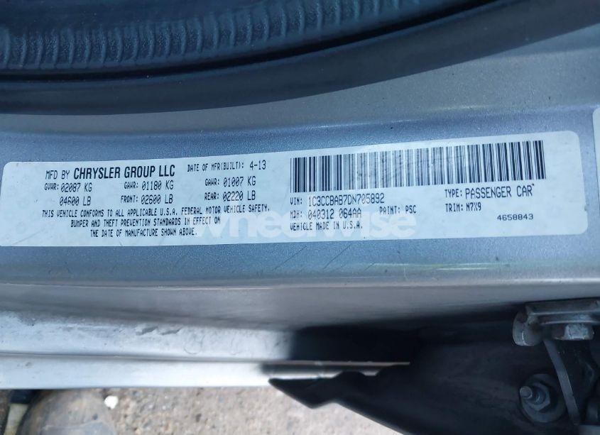 Photo 9 of 2013 Chrysler 200 LX (VIN 1C3CCBAB7DN705892)