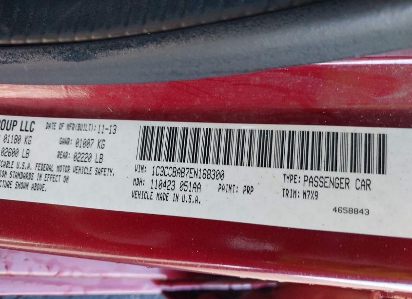 Photo 9 of 2014 Chrysler 200 LX (VIN 1C3CCBAB7EN168300)