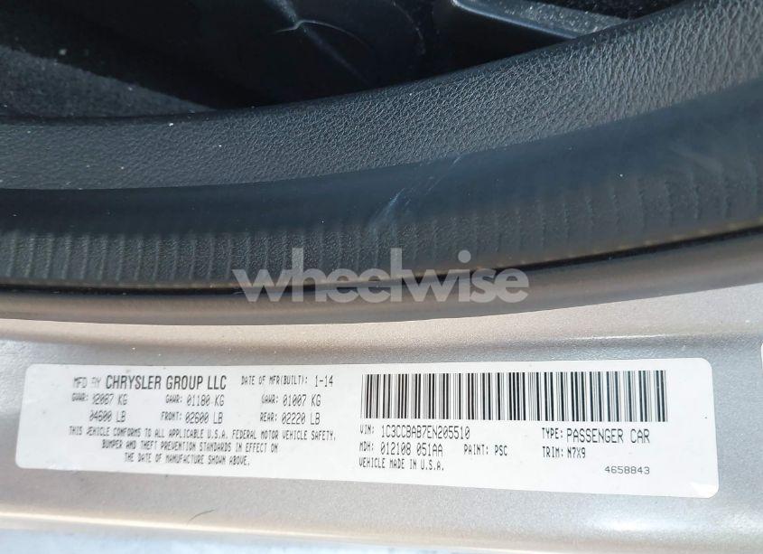 Photo 9 of 2014 Chrysler 200 LX (VIN 1C3CCBAB7EN205510)