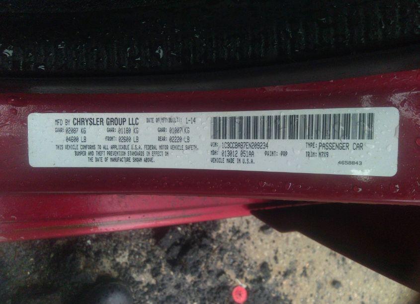 Photo 9 of 2014 Chrysler 200 LX (VIN 1C3CCBAB7EN209234)