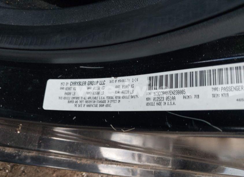 Photo 9 of 2014 Chrysler 200 LX (VIN 1C3CCBAB7EN238085)