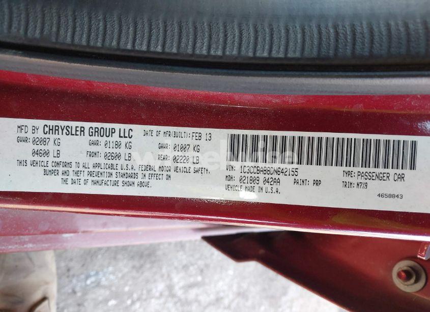 Photo 9 of 2013 Chrysler 200 LX (VIN 1C3CCBAB8DN642155)