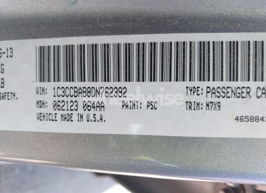 Photo 9 of 2013 Chrysler 200 LX (VIN 1C3CCBAB8DN762392)