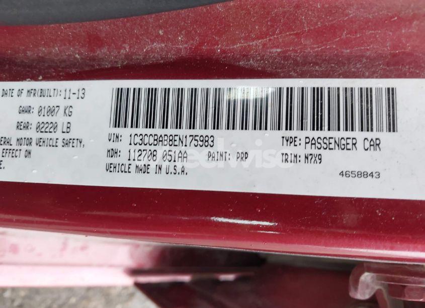 Photo 9 of 2014 Chrysler 200 LX (VIN 1C3CCBAB8EN175983)