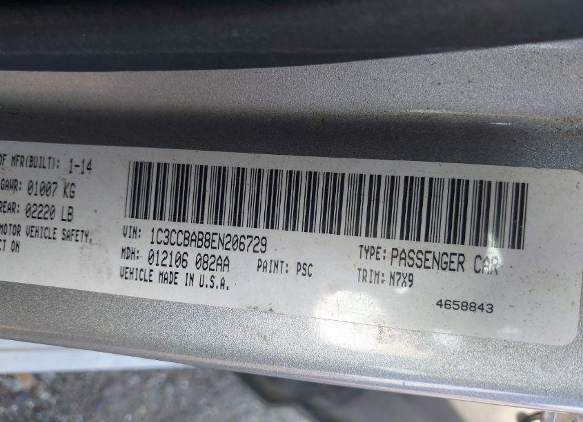 Photo 9 of 2014 Chrysler 200 LX (VIN 1C3CCBAB8EN206729)