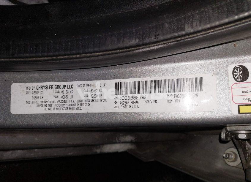 Photo 9 of 2014 Chrysler 200 LX (VIN 1C3CCBAB8EN213860)