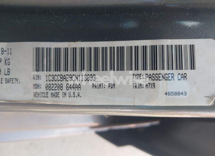 Photo 9 of 2012 Chrysler 200 LX (VIN 1C3CCBAB9CN113893)