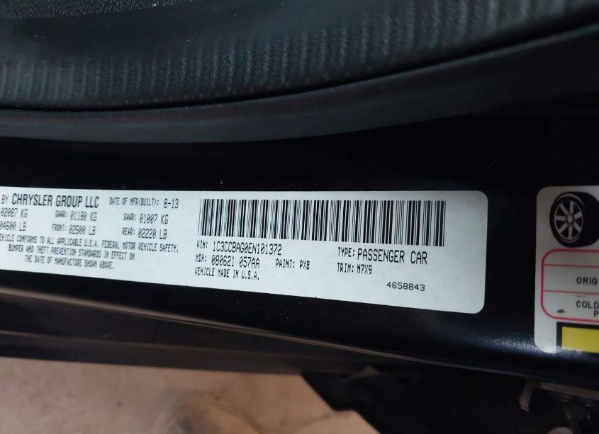Photo 9 of 2014 Chrysler 200 LX (VIN 1C3CCBAG0EN101372)