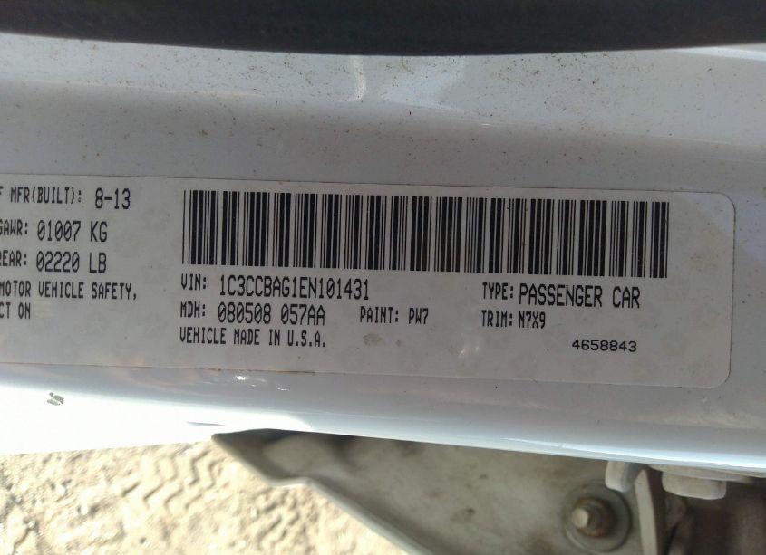 Photo 9 of 2014 Chrysler 200 LX (VIN 1C3CCBAG1EN101431)