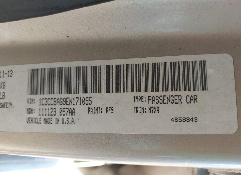 Photo 13 of 2014 Chrysler 200 LX (VIN 1C3CCBAG9EN171095)