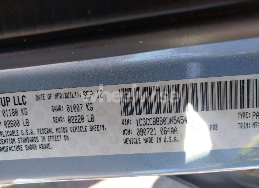 Photo 9 of 2013 Chrysler 200 TOURING (VIN 1C3CCBBB0DN545434)