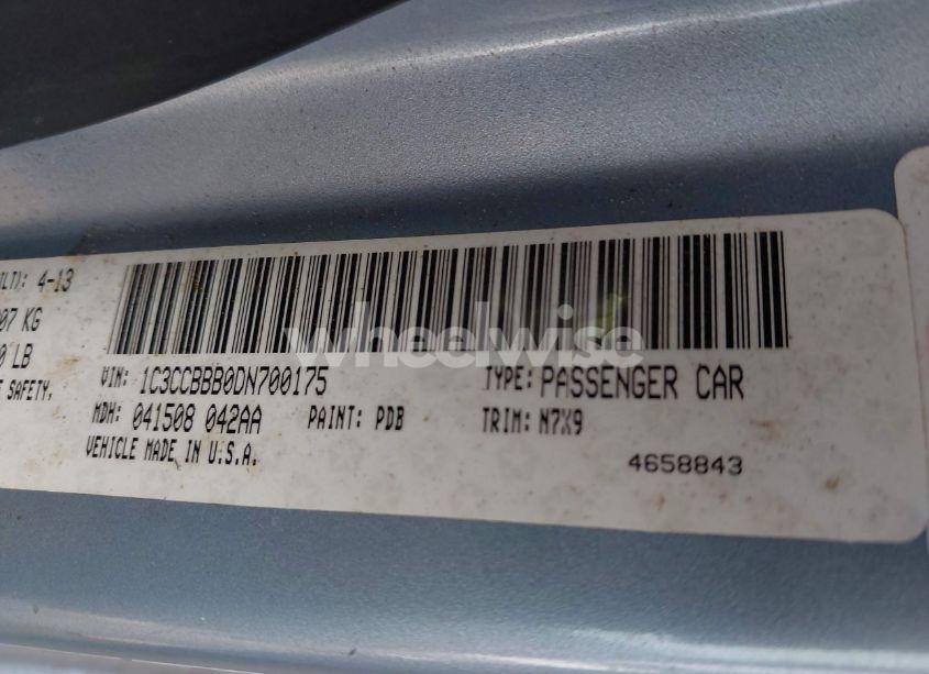 Photo 9 of 2013 Chrysler 200 TOURING (VIN 1C3CCBBB0DN700175)