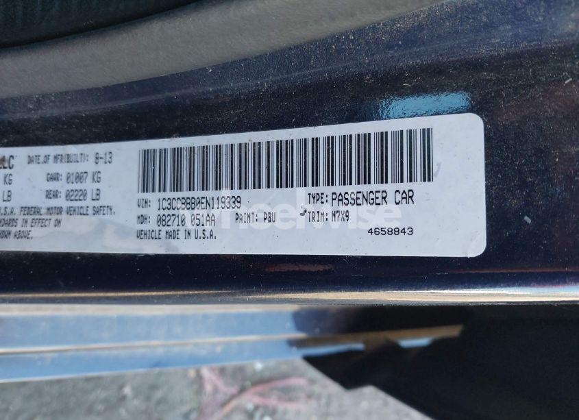 Photo 9 of 2014 Chrysler 200 TOURING (VIN 1C3CCBBB0EN119339)