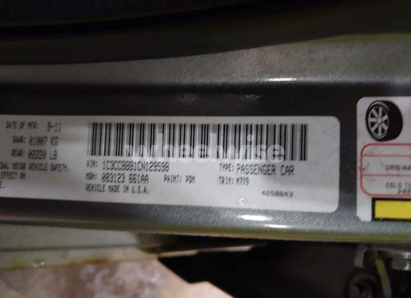 Photo 9 of 2012 Chrysler 200 TOURING (VIN 1C3CCBBB1CN129598)