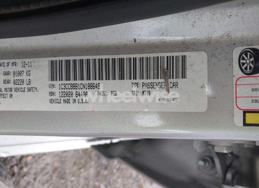 Photo 9 of 2012 Chrysler 200 TOURING (VIN 1C3CCBBB1CN188649)