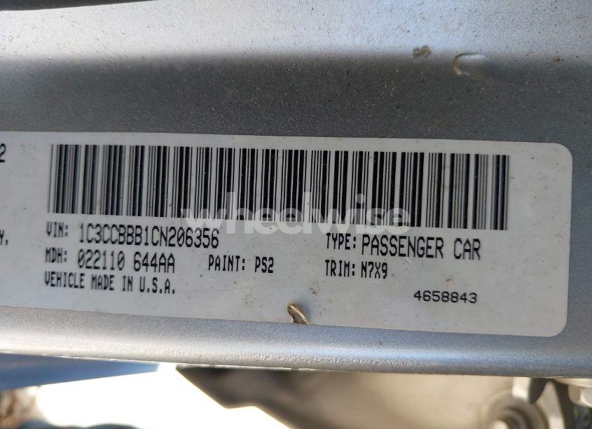 Photo 9 of 2012 Chrysler 200 TOURING (VIN 1C3CCBBB1CN206356)