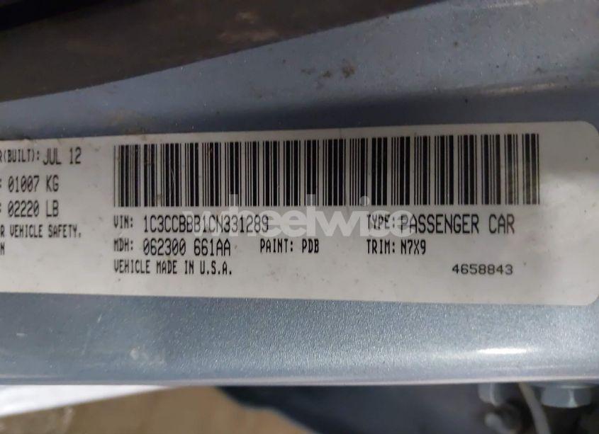 Photo 9 of 2012 Chrysler 200 TOURING (VIN 1C3CCBBB1CN331289)