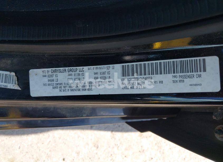 Photo 9 of 2013 Chrysler 200 TOURING (VIN 1C3CCBBB1DN546558)