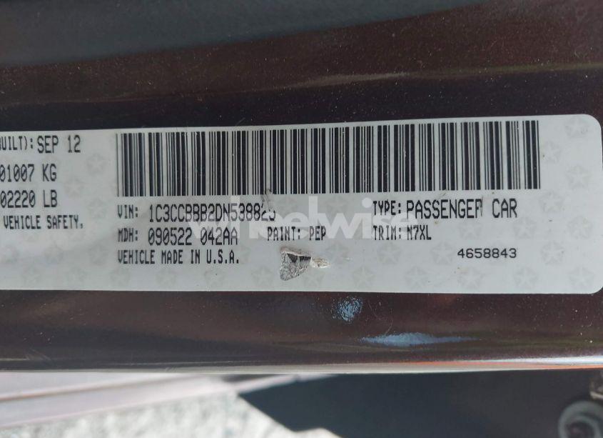 Photo 9 of 2013 Chrysler 200 TOURING (VIN 1C3CCBBB2DN538825)