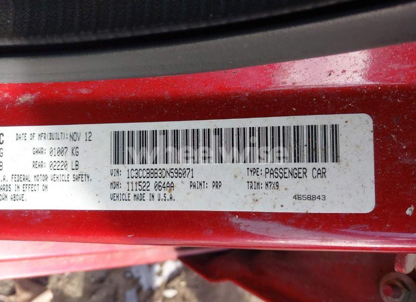 Photo 9 of 2013 Chrysler 200 TOURING (VIN 1C3CCBBB3DN596071)