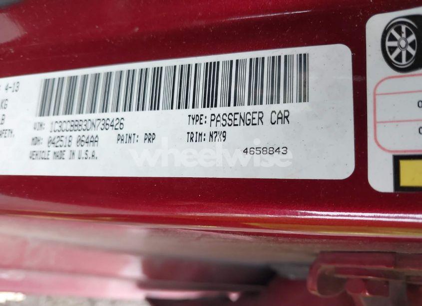 Photo 9 of 2013 Chrysler 200 TOURING (VIN 1C3CCBBB3DN736426)