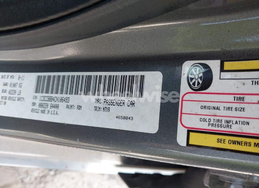 Photo 9 of 2012 Chrysler 200 TOURING (VIN 1C3CCBBB4CN106493)