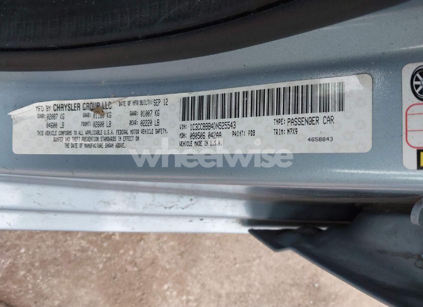 Photo 9 of 2013 Chrysler 200 TOURING (VIN 1C3CCBBB4DN525543)
