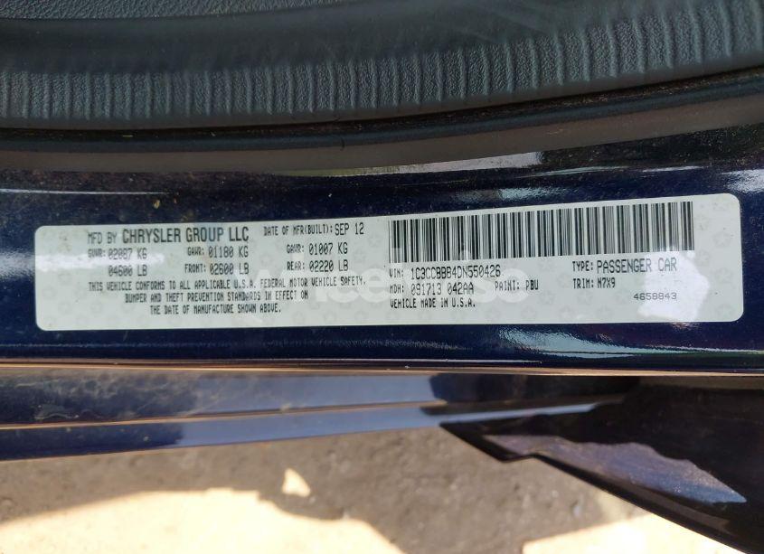 Photo 9 of 2013 Chrysler 200 TOURING (VIN 1C3CCBBB4DN550426)