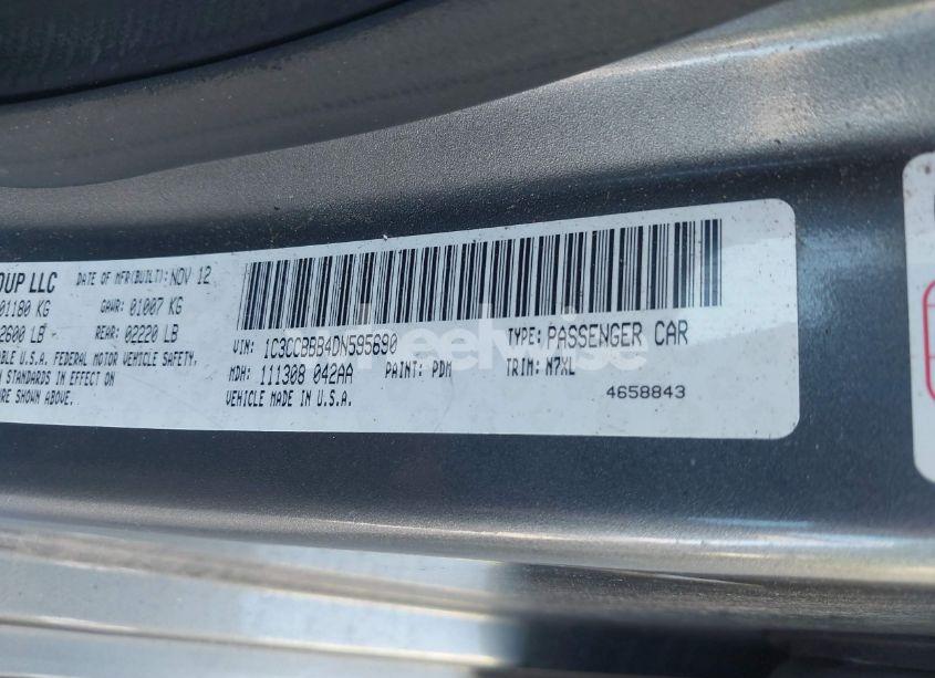 Photo 9 of 2013 Chrysler 200 TOURING (VIN 1C3CCBBB4DN595690)