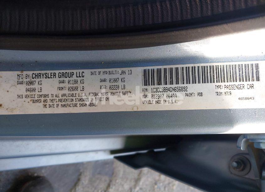 Photo 9 of 2013 Chrysler 200 TOURING (VIN 1C3CCBBB4DN656892)