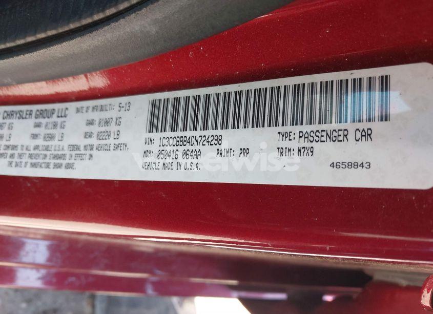 Photo 9 of 2013 Chrysler 200 TOURING (VIN 1C3CCBBB4DN724298)