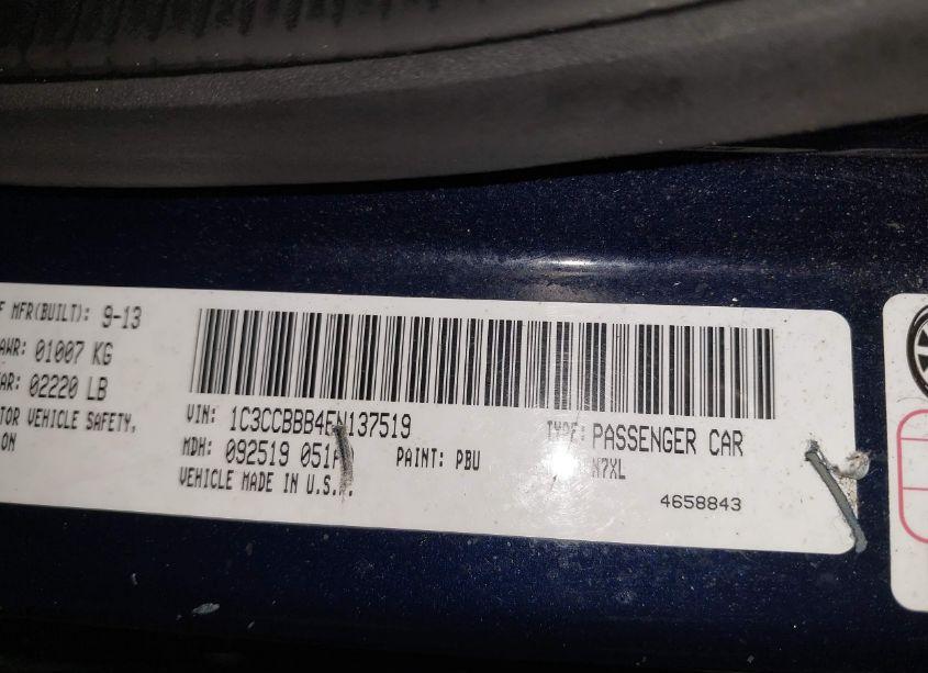 Photo 9 of 2014 Chrysler 200 TOURING (VIN 1C3CCBBB4EN137519)