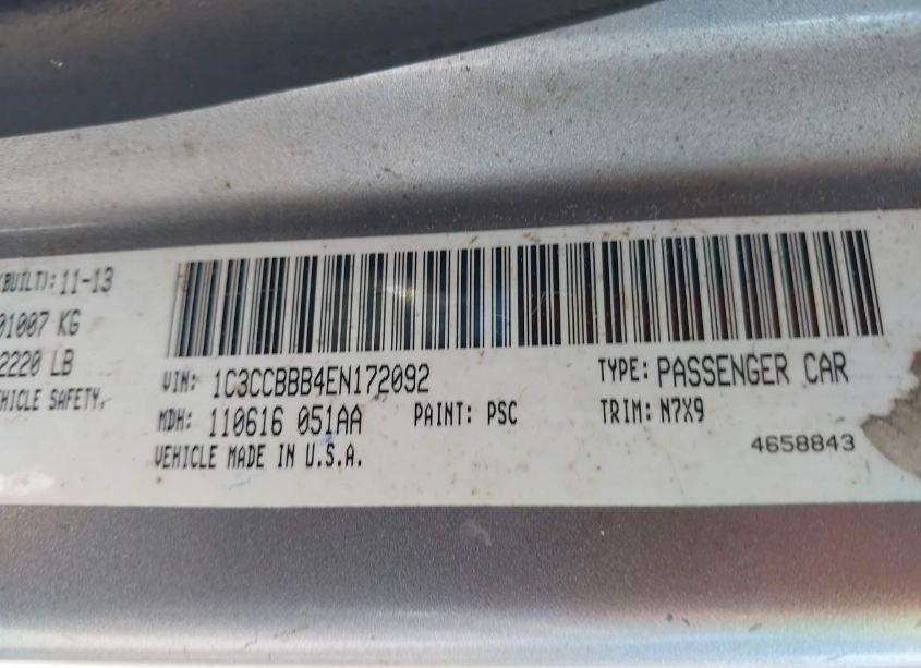 Photo 9 of 2014 Chrysler 200 TOURING (VIN 1C3CCBBB4EN172092)