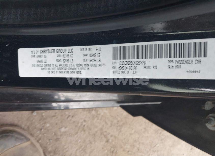 Photo 9 of 2012 Chrysler 200 TOURING (VIN 1C3CCBBB5CN126770)