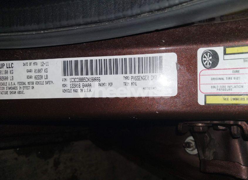 Photo 9 of 2012 Chrysler 200 TOURING (VIN 1C3CCBBB5CN180666)