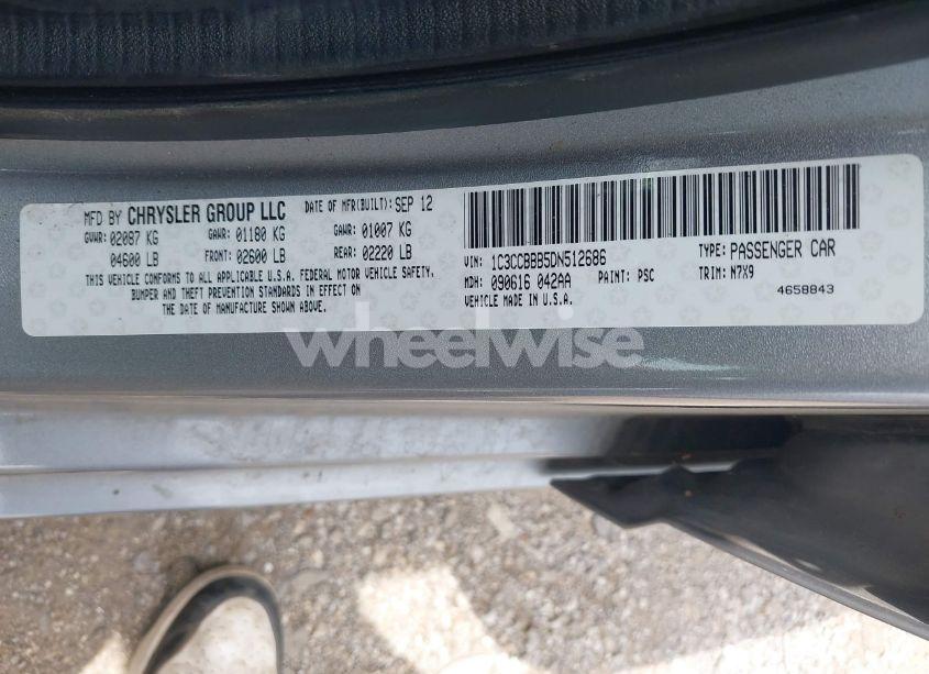 Photo 9 of 2013 Chrysler 200 TOURING (VIN 1C3CCBBB5DN512686)