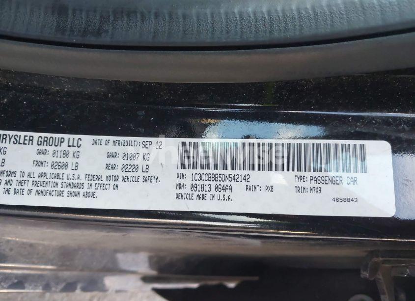 Photo 9 of 2013 Chrysler 200 TOURING (VIN 1C3CCBBB5DN542142)