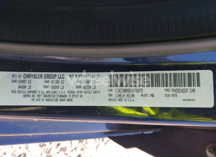 Photo 9 of 2014 Chrysler 200 TOURING (VIN 1C3CCBBB5EN176975)